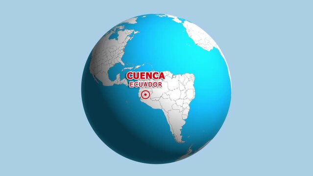 ECUADOR CUENCA ZOOM IN FROM SPACE