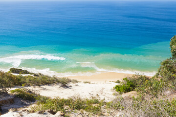 Blick auf den Strand von weit oben