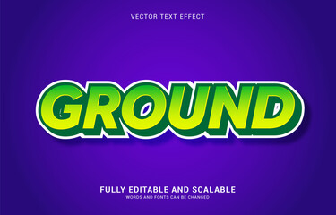 editable text effect, Ground style