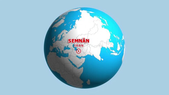 IRAN SEMNAN ZOOM IN FROM SPACE