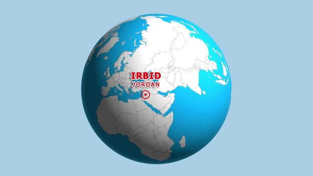 JORDAN IRBID ZOOM IN FROM SPACE