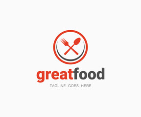 Restaurant Logo Design Template. Great food Logo Design