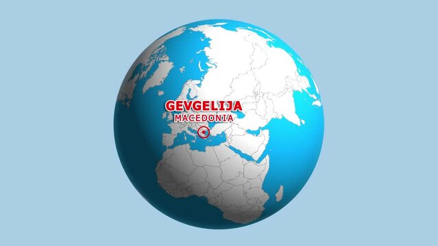 MACEDONIA GEVGELIJA ZOOM IN FROM SPACE