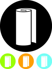Wrapping paper, wallpaper or or textile fabric roll vector icon