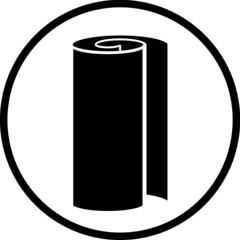 Wrapping paper, wallpaper or or textile fabric roll vector icon