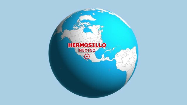 MEXICO HERMOSILLO ZOOM IN FROM SPACE