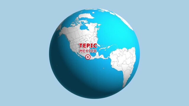 MEXICO TEPIC ZOOM IN FROM SPACE