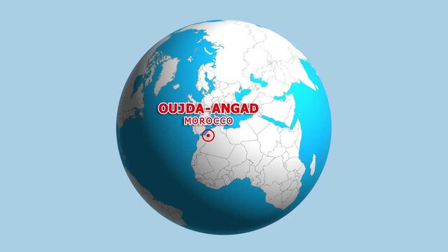 MOROCCO OUJDA ANGAD ZOOM IN FROM SPACE