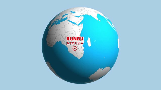 NAMIBIA RUNDU ZOOM IN FROM SPACE