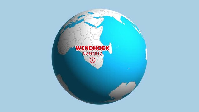 NAMIBIA WINDHOEK ZOOM IN FROM SPACE
