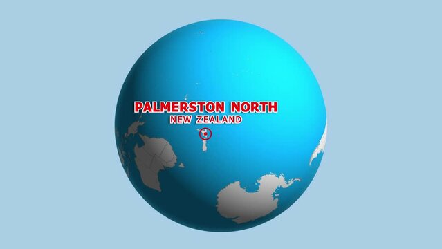NEW ZEALAND PALMERSTON NORTH ZOOM IN FROM SPACE