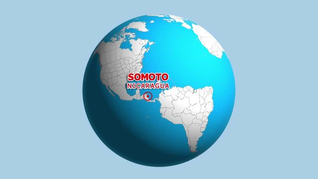 NICARAGUA SOMOTO ZOOM IN FROM SPACE