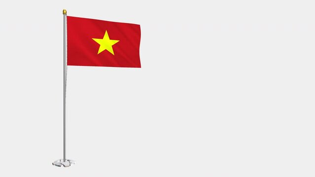 A loop video of the entire Vietnam flag swaying in the wind.