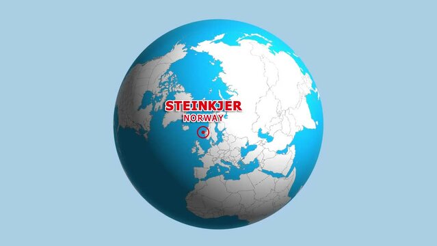 NORWAY STEINKJER ZOOM IN FROM SPACE