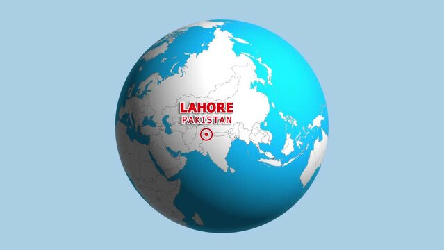 PAKISTAN LAHORE ZOOM IN FROM SPACE