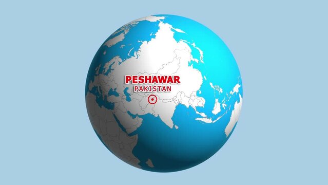 PAKISTAN PESHAWAR ZOOM IN FROM SPACE