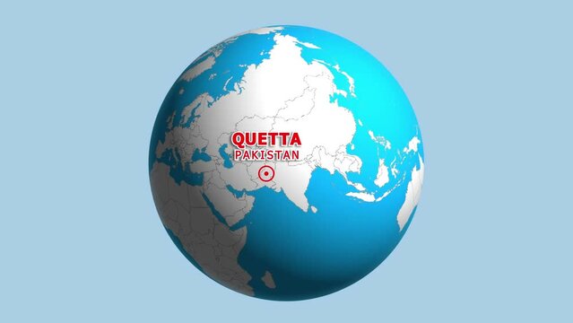 PAKISTAN QUETTA ZOOM IN FROM SPACE