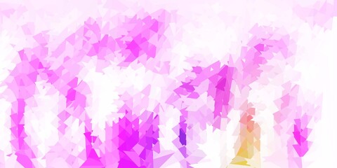 Light pink, green vector gradient polygon design.