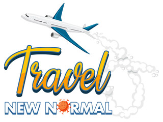 Travel new normal word logo design