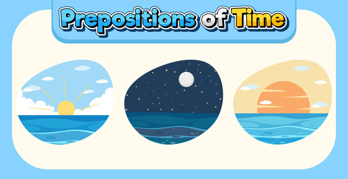 Preposition of time poster design