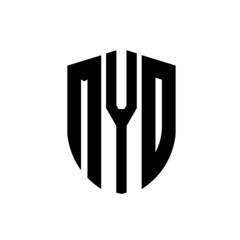 MYD letter logo design. MYD modern letter logo with black background. MYD creative  letter logo. simple and modern letter logo. vector logo modern alphabet font overlap style. Initial letters MYD  - obrazy, fototapety, plakaty