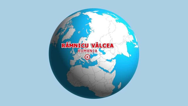 ROMANIA RAMNICU VALCEA ZOOM IN FROM SPACE