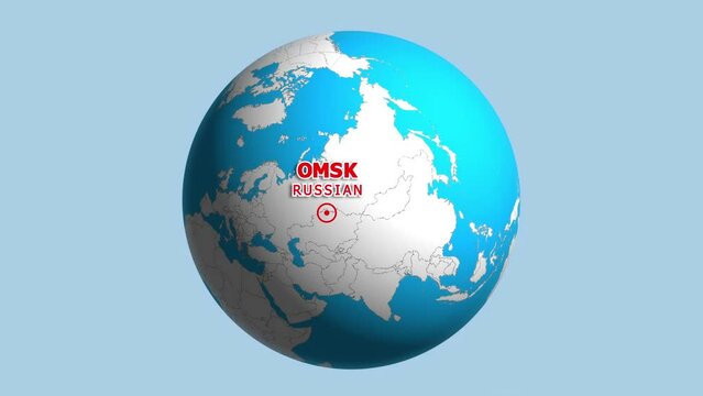 RUSSIAN OMSK ZOOM IN FROM SPACE