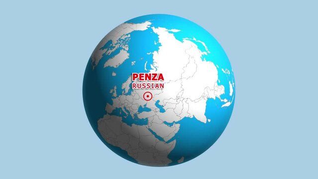 RUSSIAN PENZA ZOOM IN FROM SPACE