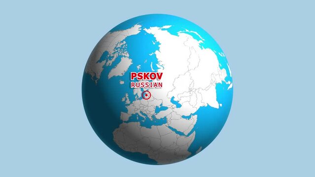 RUSSIAN PSKOV ZOOM IN FROM SPACE