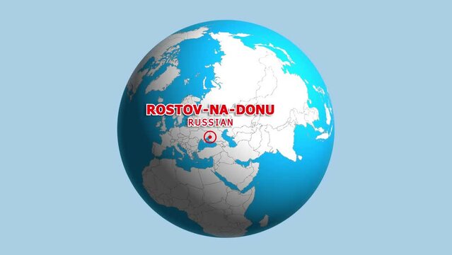 RUSSIAN ROSTOV NA DONU ZOOM IN FROM SPACE