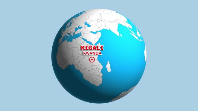 RWANDA KIGALI ZOOM IN FROM SPACE