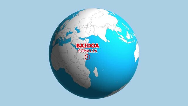 SOMALIA BAIDOA ZOOM IN FROM SPACE