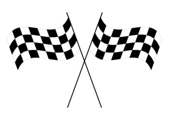 Racing flag. Finish flags. Square, chess pattern. Race flag, car racing sport. Vector illustration. EPS 10