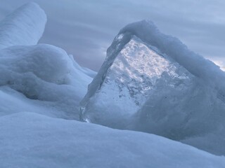 melting ice on the ice. ice on the ice. ice on the river. 