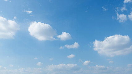 Fototapeta premium Blue sky with some white clouds