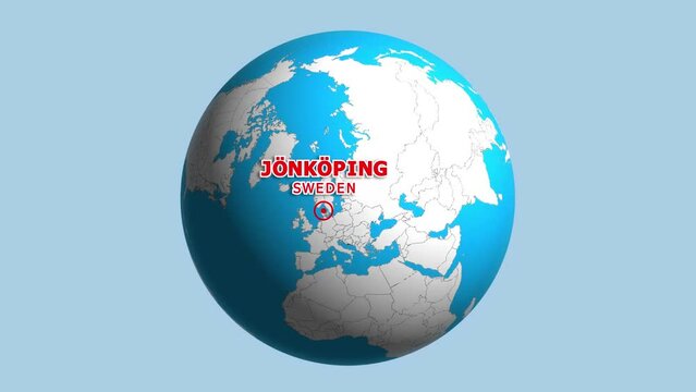 SWEDEN JONKOPING ZOOM IN FROM SPACE