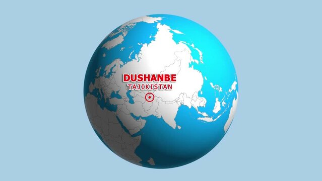 TAJIKISTAN DUSHANBE ZOOM IN FROM SPACE