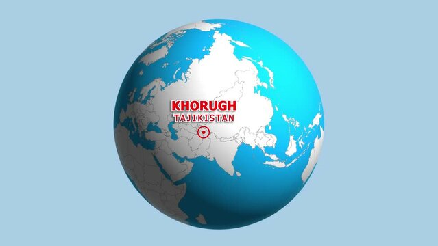TAJIKISTAN KHORUGH ZOOM IN FROM SPACE