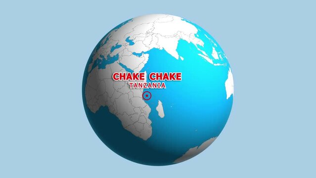 TANZANIA CHAKE CHAKE ZOOM IN FROM SPACE