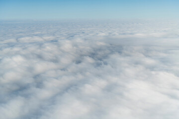 Fluffy white clouds from above