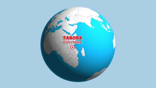 TANZANIA TABORA ZOOM IN FROM SPACE
