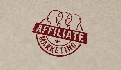 Affiliate marketing and targeted advertisement symbol stamp and stamping