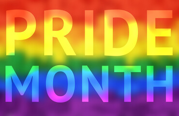 LGBT Pride Month banner, concept design. Rainbow Freedom flag