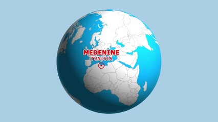 TUNISIA MEDENINE ZOOM IN FROM SPACE