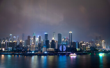 Fototapeta na wymiar Chongqing city in China at night