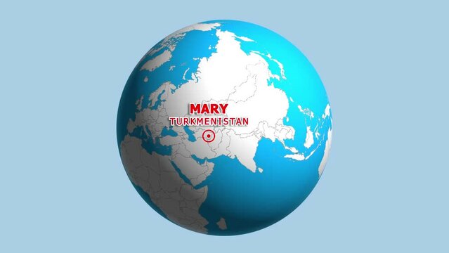 TURKMENISTAN MARY ZOOM IN FROM SPACE