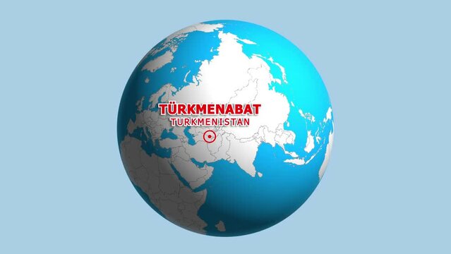 TURKMENISTAN TURKMENABAT ZOOM IN FROM SPACE