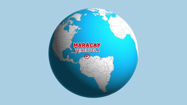 VENEZUELA MARACAY ZOOM IN FROM SPACE