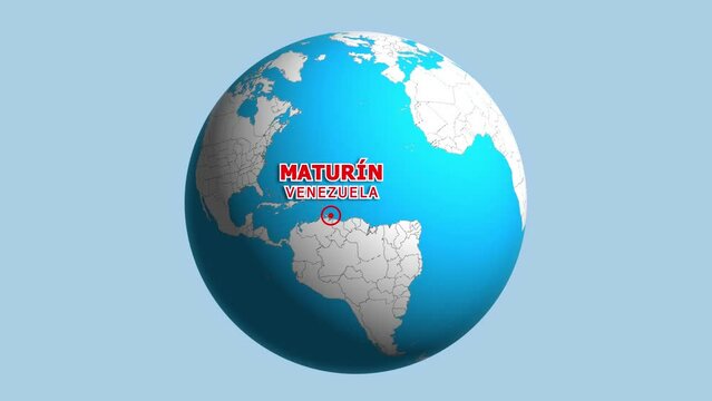 VENEZUELA MATURIN ZOOM IN FROM SPACE