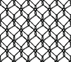 Naklejka premium Seamless Vector Knitted Net Pattern